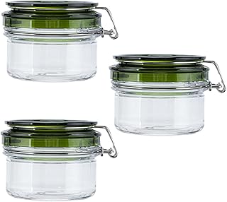 3 Pcs 120ml Pet Cosmetic Dispenser Jars with ...