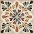 Nuxovilar Peel and Stick Vinyl Floor Tiles, 12x12 Inch Retro Geometric Floral Pattern, Self-Adhesive Flooring (10 Pcs)