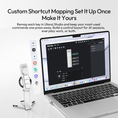ULANZI AU05 Vibekey Wireless AI Voice Keyboard with Push-to-Talk Mic | 3 Keys and Rotary Knob, Hold-to-Speak Voice-to-Text, Plug-and-Play Dongle, Magnetic RechargeableApp-Customizable for PC Mac - image 6