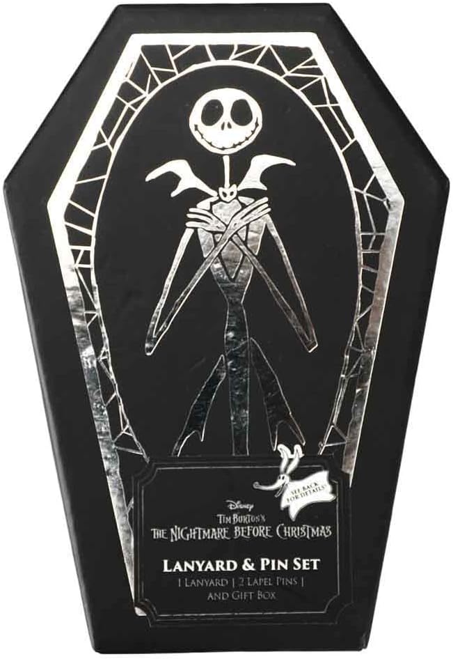 Jack Skellington Zero Doghouse Master of Fright Lanyard Lapel Pin Box Set OSFA
