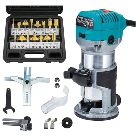 Anesty Palm Router Trimmer with Router Bits Cover