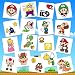 Mario Birthday Party Supplies, 34Pcs Temporary Tattoos Party Gifts, Glow In The Dark Removable Skin Safe, Fake Tattoo Stickers for Goody Bag Treat Bag Stuff for Mario Birthday Party