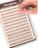 8-12MM Natural Lash Clusters Brown Eyelash Clusters Clear Band Cluster Lashes Cloud-Like Cluster Eyelash Extension Fluffy Individual Lashes Extensions Ageless Beauty (CC Curve,120Pcs)