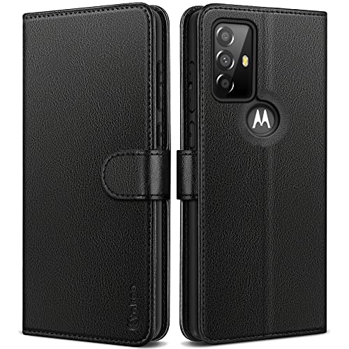 Vakoo Moto G Power 2022 Case: Motorola G Power 2022 Wallet Case, Folio Flip Leather Case with Card Holder Kickstand Shockproof Phone Cover for Moto G Power 2022/Moto G Pure 2021 6.5" (Black)