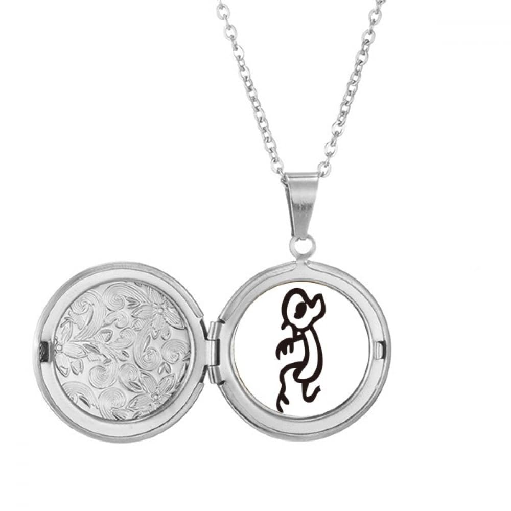Collier médaillon signe du zodiaque chinois Singe pendentif gravé astrologie - 5