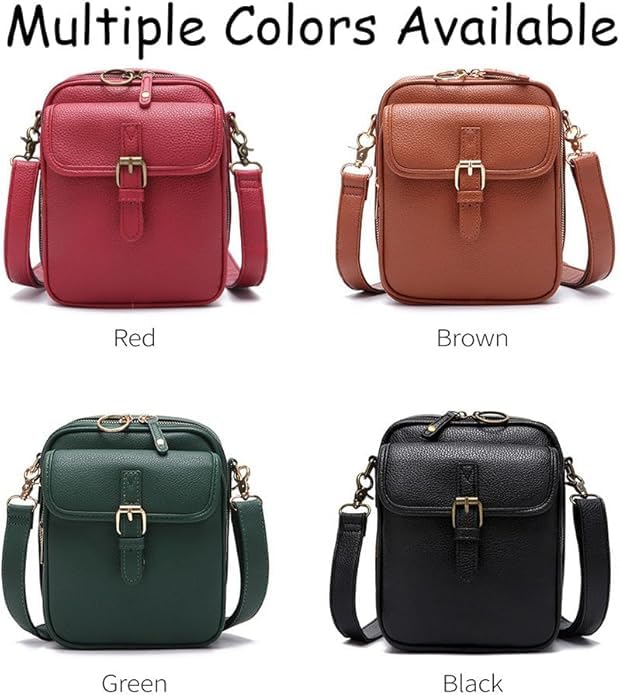 Inbuyus Vintage Large Capacity Messenger Bag, Vintage Mini Messenger Bag for Women Crossbody Purse with Card Slots2