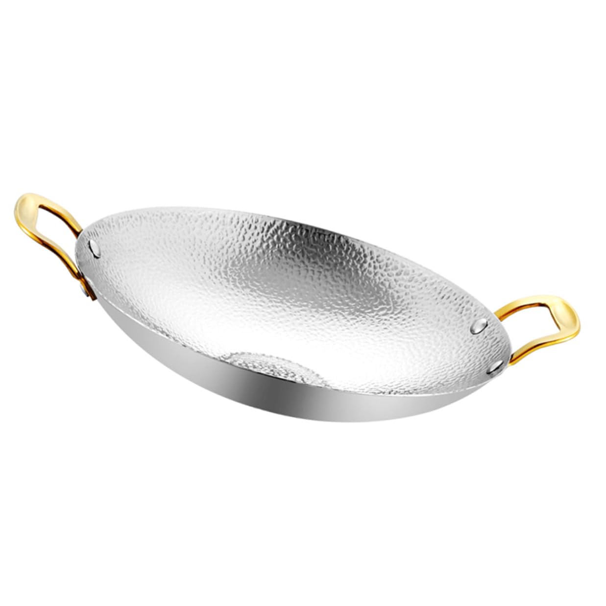Poêle inox double poignée marmite légère pour cuisson maison et camping