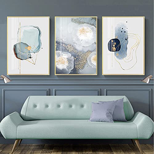 Affiche agate mur art triptyque pour habiller un grand mur vide de salon