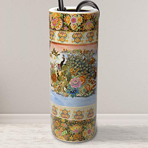 Red Lantern 24" Satsuma Peacock Porcelain Umbrella Stand by Red Lantern - Image 6