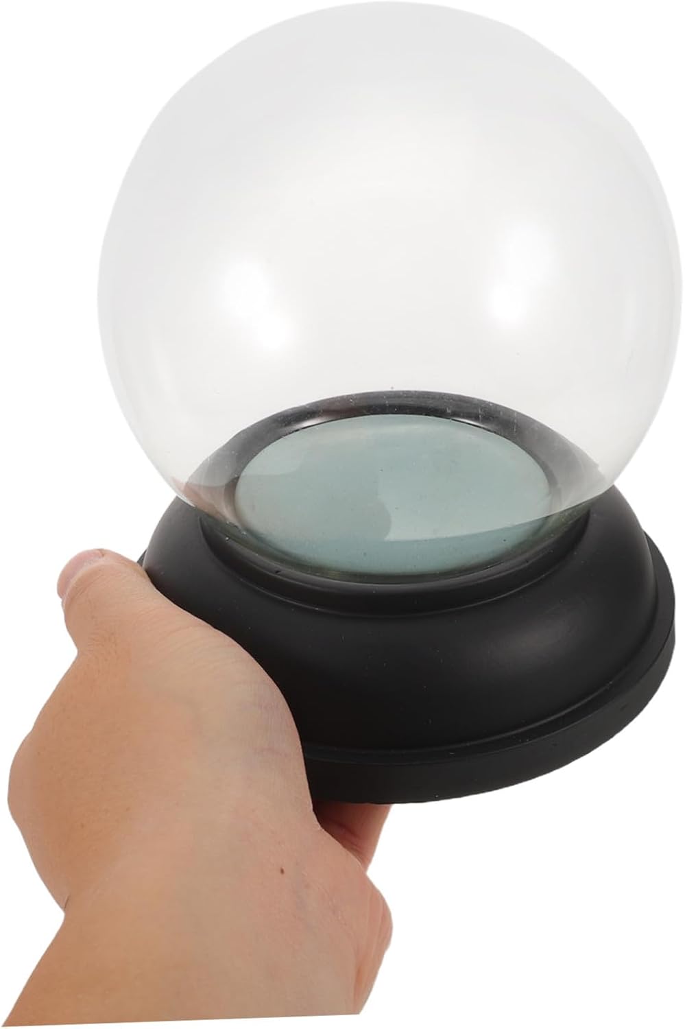 DIY Thickened Glass Snow Globe Kit with Black Resin Base Transparent Globe for Holiday Crafts Wedding Favors and Party Decorations Easy Assembly for Creative DIY Projects