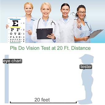 Eye Chart, Upgraded Snellen Eye Chart for Eye Exams 20 Feet, 22x11 in
