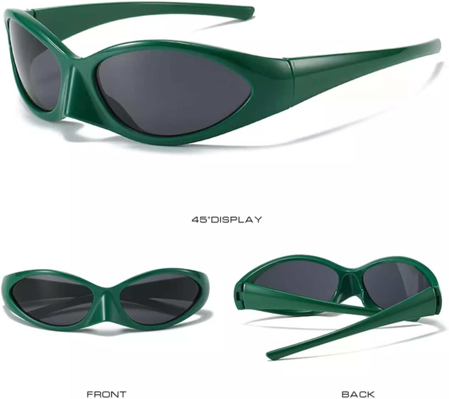 Sunglasses Summer Street Shooting Sunglasses Ersonality Cat Eye(Green)