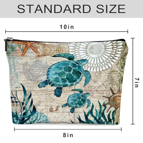 Sea Ocean Turtle Makeup Bag Travel Portable Cosmetic Pouch Waterproof Toiletry Organizer Storage Bag Zipper Pouch For Women Girls2