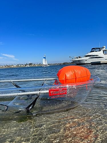 Takao 1-Seater Clear Kayak Single Plexiglass Bottom w/Frame Clear Seat & Paddles