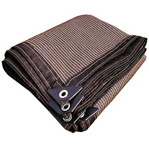 malla de sombreo jardin,Toldos Exterior, Solar Sombra Paño Velas de Sombra Impermeable Resistente a la Intemperie para Patio Exteriores Jardín para Invernaderos, Plantas,marrón(Size: 3x6m/9.84x19.6 Cover