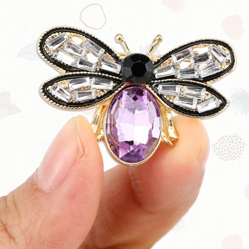 Image of Bee Brooch Pin, Honey Bee Rhinestone Pins Vintage Crystal Insect Themed Lapel Pins Stylish Accessories for Women Men Party Dating Daily