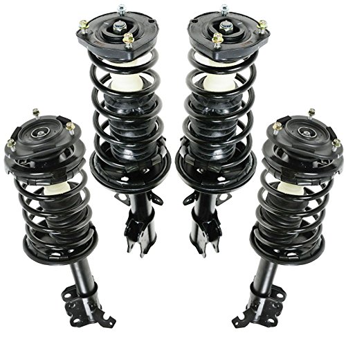 Image of TRQ Front and Rear Strut & Coil Spring Assembly Set Driver & Passenger Sides Compatible with 98-02 Chevrolet Prizm 93-97 Geo 93-02 Toyota Corolla