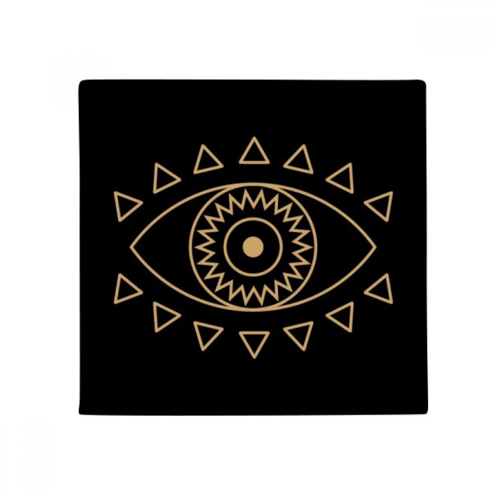 Tapis de sol salle de bain totem eye motif géométrique lavable 50x50cm