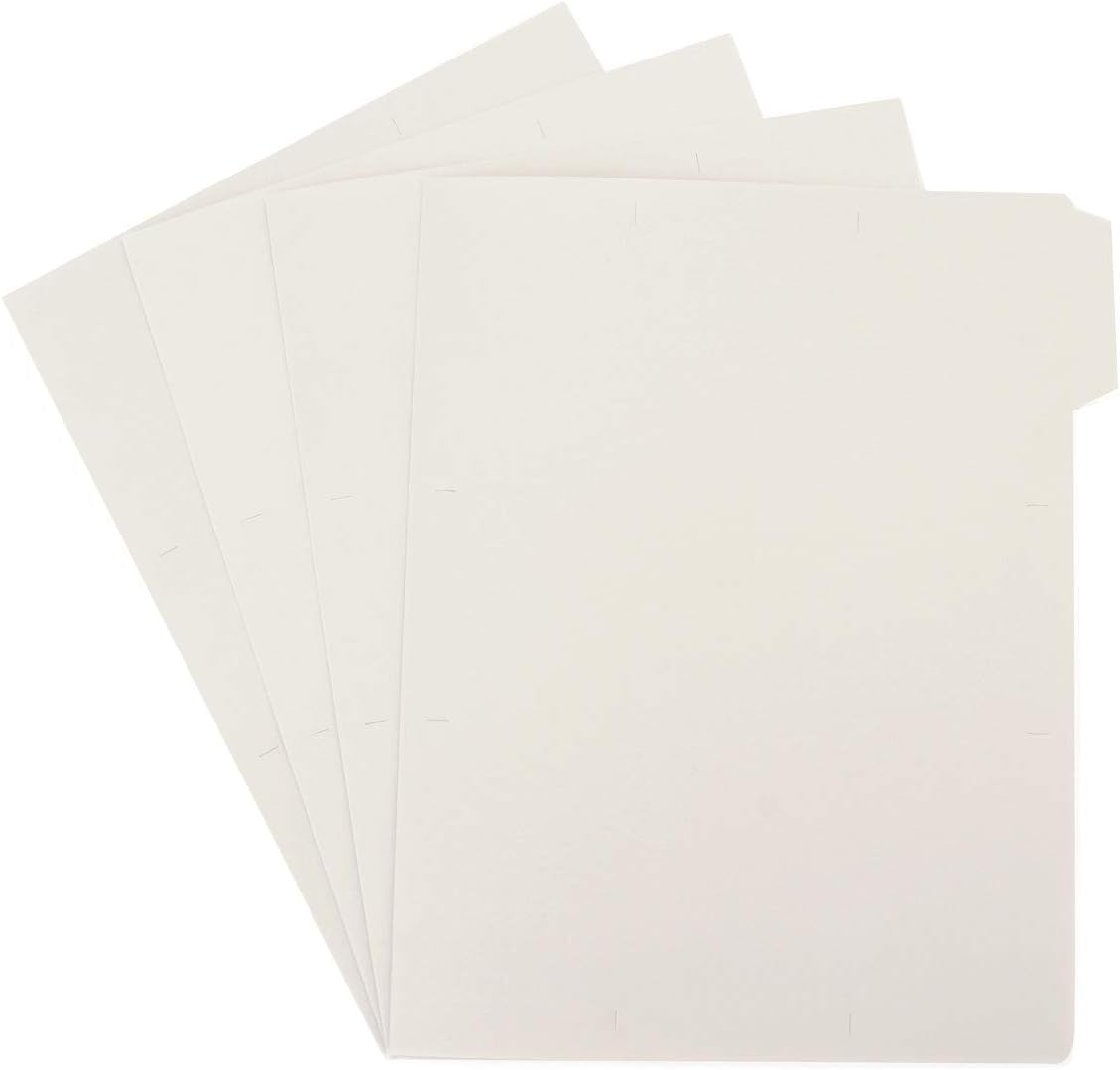 MUJI 02856434 Expanded Polypropylene Individual Folders, For A4, Set of 4, White Gray