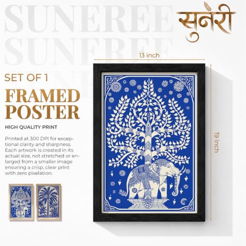 Image of Suneree Traditional Indian Wall Art - Set of 2 (ART 22, 13x19 INCHES)