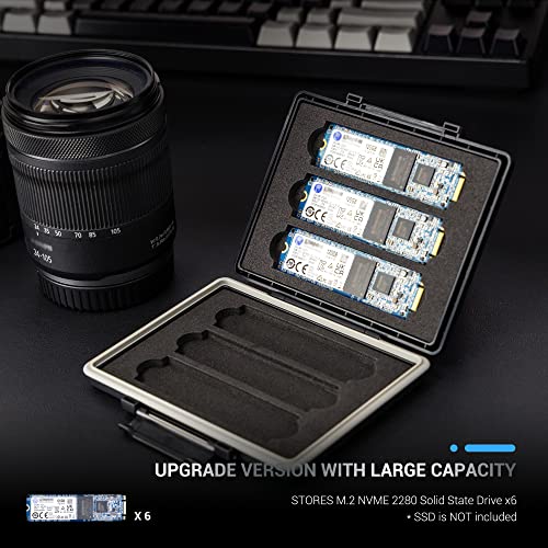 Image of JJC 6 Slots M.2 2280 2260 2240 2242 2230 Case,M.2 Ssd Holder Storage,M.2 Drive Storage Nvme M.2 2280 Ssd Card Casefor Memory Cards Water-Resistant And Shockproof