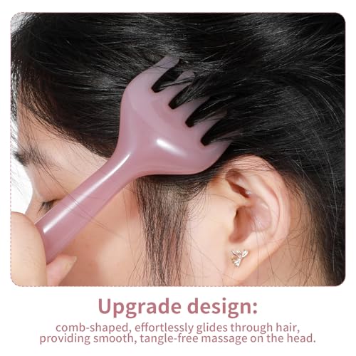 2Pcs Head Massager Five Claw Handheld Comb Resin Relax Massage Tool Portable Manual Relaxation Scalp Tool for Father's Day Mother's Day Gifts Soothing Head Neck Lymph Massage Acupoint Treatment - Image 4