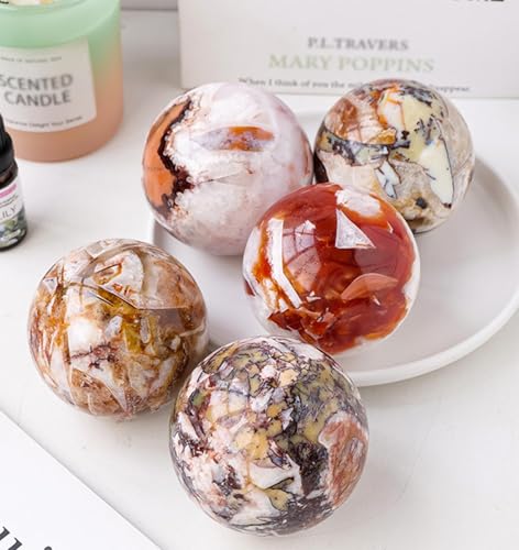 Esfera de geoda coleccionable tallada con patrón de dragón premium 7