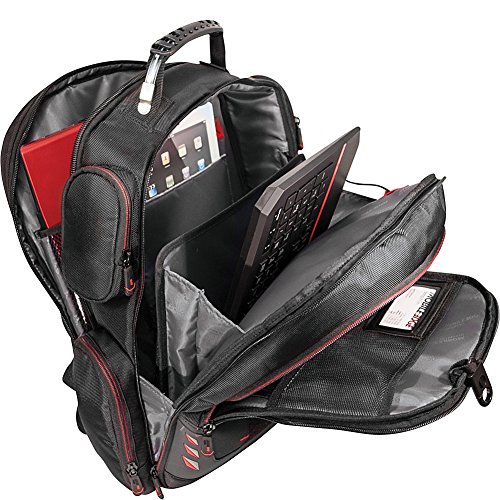 Mobile Edge Core Gaming Laptop Backpack, Molded Front Panel, 17 - 18 Inch, External Usb 3.0 Quick-Charge Port And Built-In Charging Cable Scanfast Tsa Checkpoint Friendly Black W/Red Trim Mecgbp1 #TOP1
