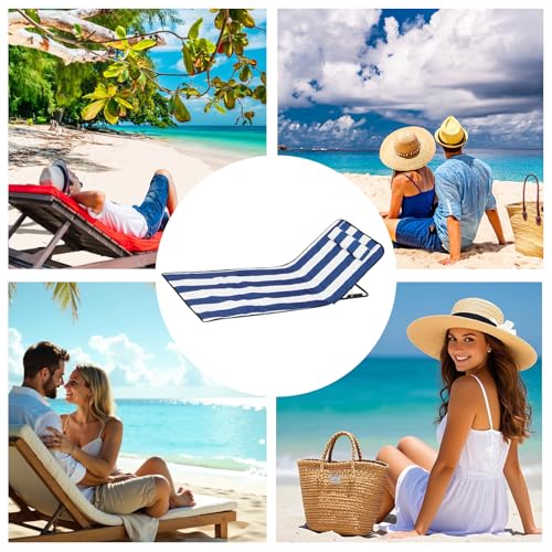Chaise longue de plage avec appui-tête pour piscine et camping - 5