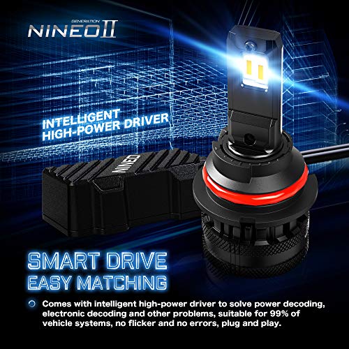 Nineo 9007 Led Headlight Bulbs ,30000Lm 120W Hb5 Lights Magnetic Levitation Dual Ball Bearing Fan Design | Halogen Replacement Conversion Kits 6500K Cool White -Pack Of 2 #TOP4