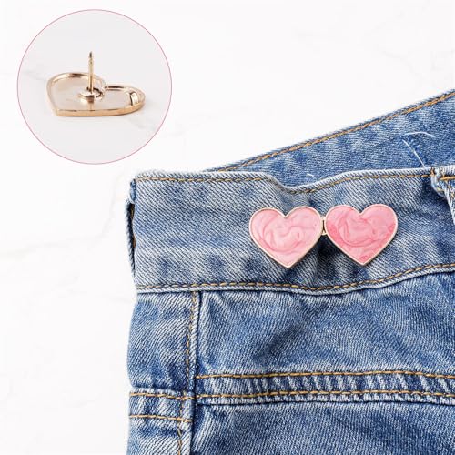 4 conjuntos de calças de coração, modelador de cintura, sem costura, para calças soltas, reutilizáve