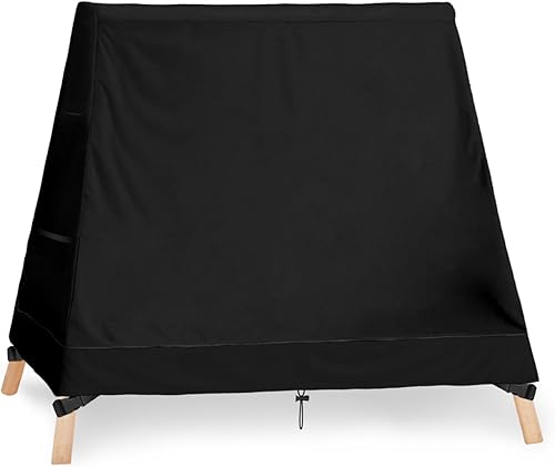Cubierta de columpio para exteriores, marco en A, 420D, impermeable, 72 x 67 x 55 pulgadas, resistente a los rayos UV, protector para muebles de