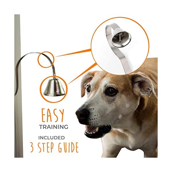 Metal Dog Doorbell with Sleek Silver Bell