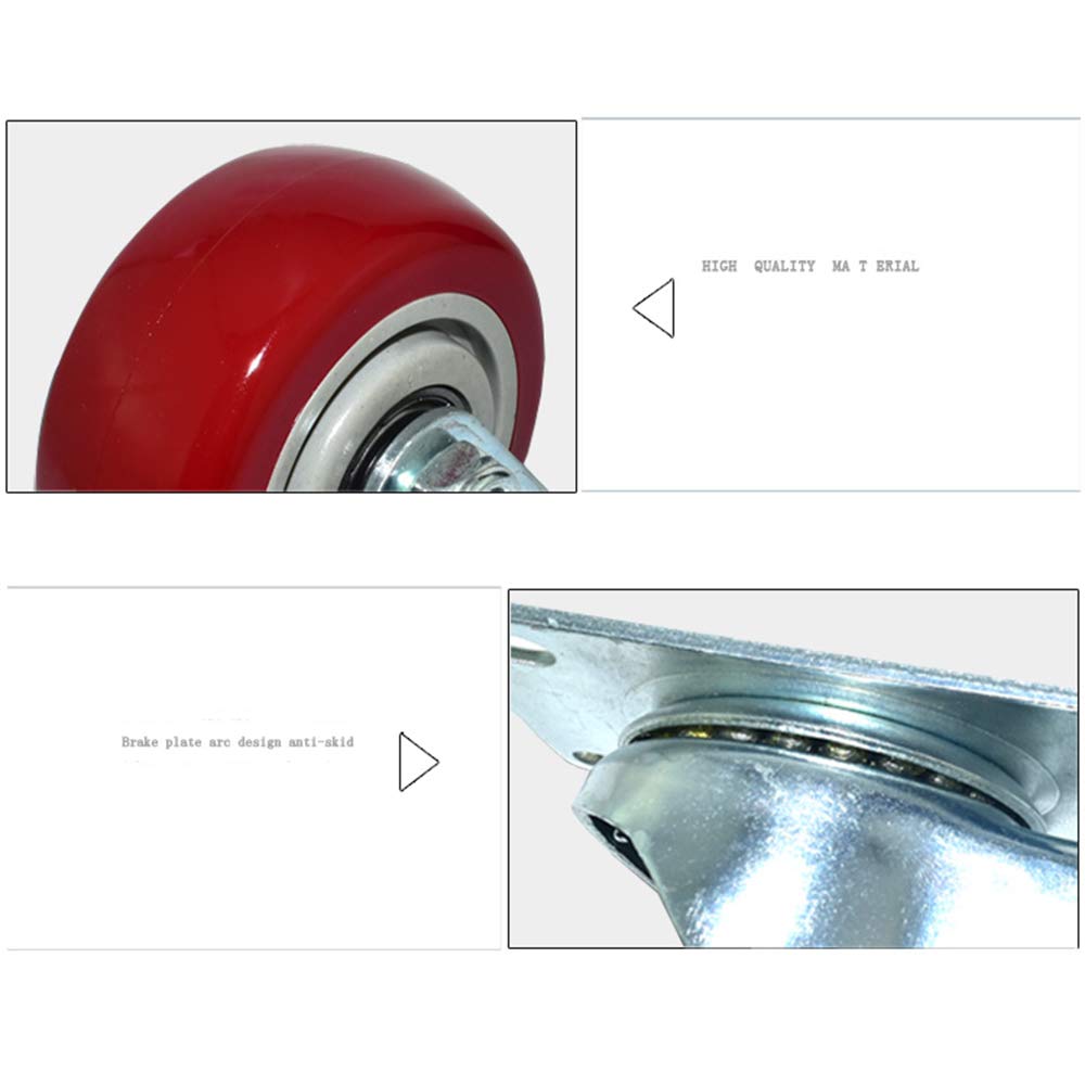 Rollensatz 4 Lenkrollen 100 Mm Polyurethan Braun "Alu", 42,36