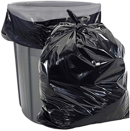 Aluf Plastics Bolsas de basura negras resistentes de 33 galones 33 x 39 pulgadas Paquete de 100 para contratistas, industriales, comerciales y