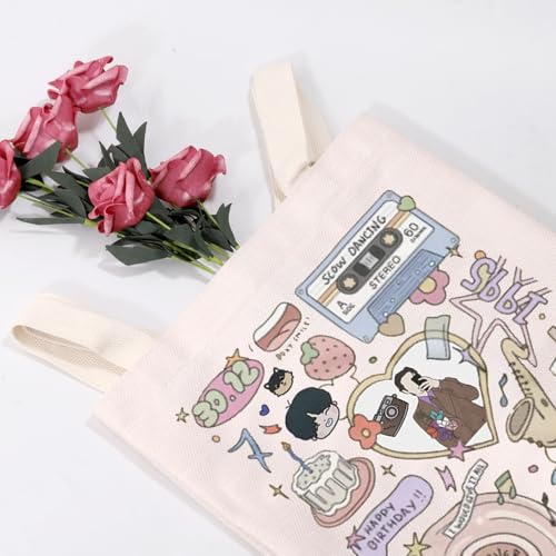 MEIKIUP Korean Boy Band Member Canvas Tote Bag Korean Group Shoulder Bag Korean Music Fans Gift Korean Music V Merch2