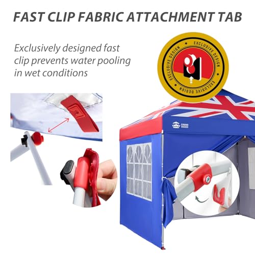 Pop Up Gazebo with 4 Sides, 3m x 3m Waterproof Pop Up Tent, Center Lock One Push Instant Garden Shelter, Heavy Duty Gazebo with Carry Bag, Bonus 8 Stakes and 4 Ropes 5 Pop Up Gazebo with 4 Sides, 3m x 3m Waterproof Pop Up Tent, Center Lock One Push Instant Garden Shelter, Heavy Duty Gazebo with Carry Bag, Bonus 8 Stakes and 4 Ropes - Image 5