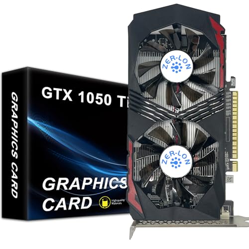 Gaming GeForce GTX 1050 Ti Graphics Card, 4GB 128-Bit GDDR5 DP HDMI DVI-Output GPU, PCI Express 3.0 Video Card for Office and PC Gaming