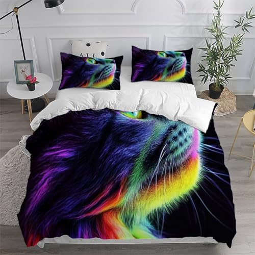 Housse de couette chatons king size 220x240 en microfibre - 6