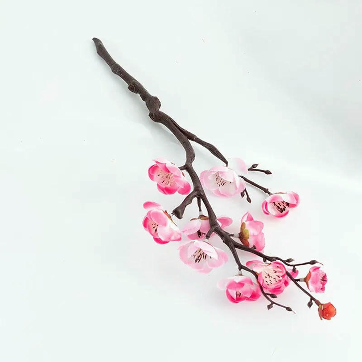 Ayhtud 38Cm-Pink 28/38Cm Artificial Flowers Plum Blossom Peach Branch Silk Flowers For Home Wedding Party Decoration Christmas Wreaths Accessory