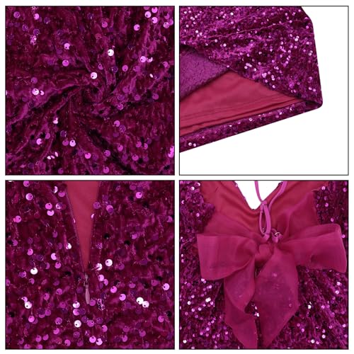 Image of Women's Sequin Bodycon Mini Dress Sparkly Dress Sexy Criss Cross Open Back Short Dress