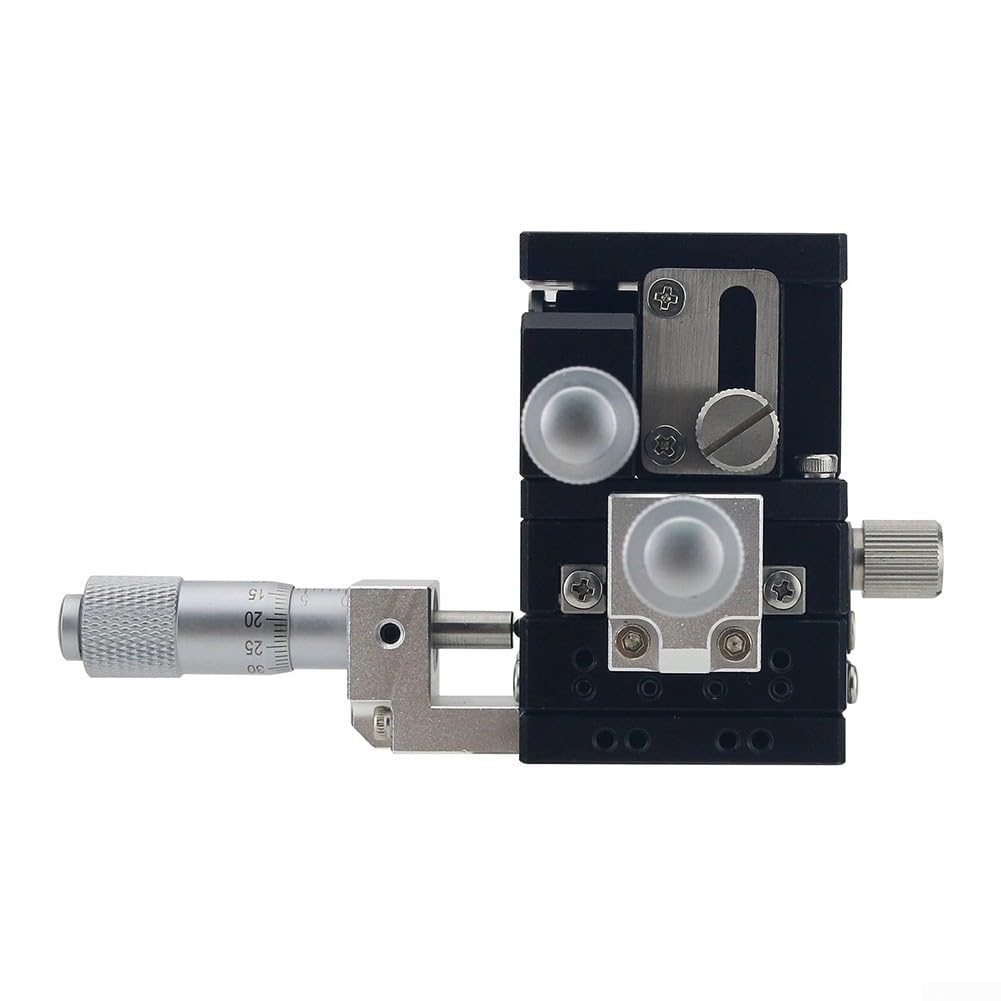 Mesa deslizante lineal manual de 40 x 40 mm, riel de tornillo transversal para microscopios, equipo de prueba, plataforma de desplazamiento