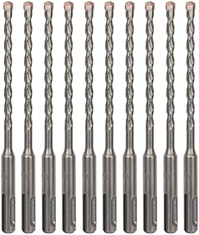 Sabre Tools 10-Pack 1/4 Inch x 6 Inch SDS Plus Rotary Hammer Drill Bits, Carbide Tipped for Brick, Stone and Concrete (1/4” x 4" x 6")