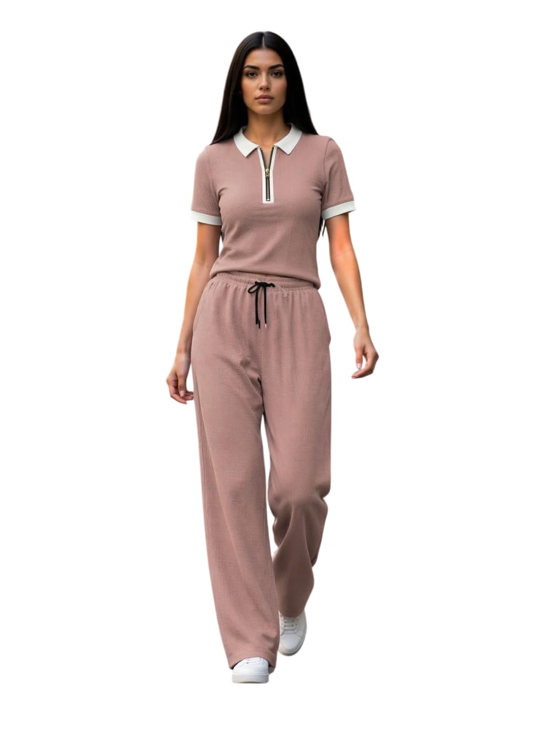 mack nora Women’s Cotton Tracksuit | Wafle Knit Stylish Tracksuit with Trackpants | Comfortable All-Season Activewear-MN..22-picture-11