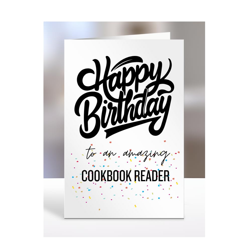 Card for cookbook reader, Happy Birthday Gifts for Men or Women, Him, Her, Presents for Christmas, Appreciation, To an amazing, A5-169_41