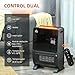 Imagen de HOMCOM Calefactor Eléctrico Portátil 2000W 2 en 1 Calefactor Cerámico con Humidificador Función de Desinfección Luces LED Control Remoto Temporizador Termostato para Sala de 30