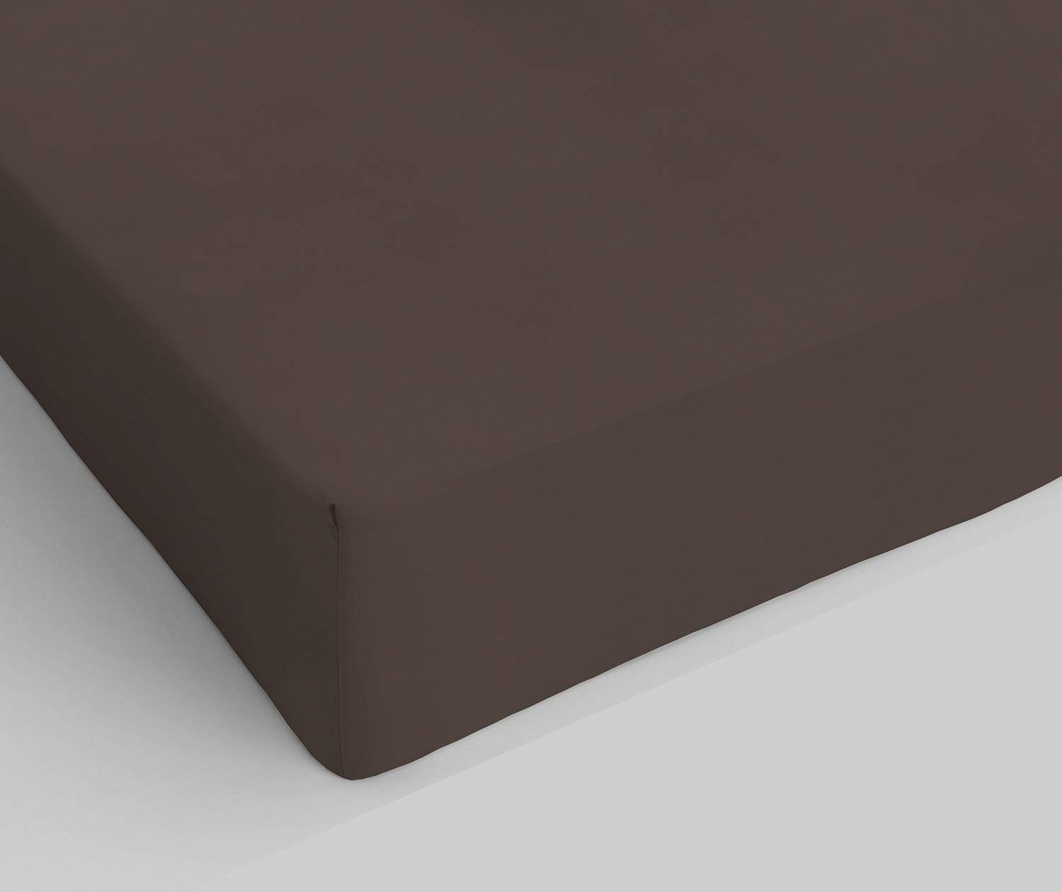 MB HOME ITALY Fitted Sheet with Corner of 35cm, Brown, Maxy double