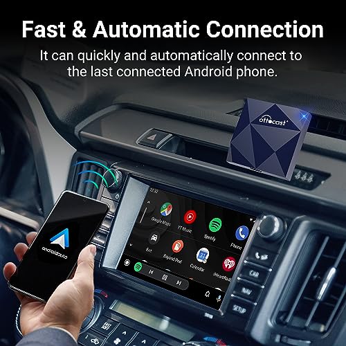 Image of OTTOCAST Wireless Android Auto Adapter Convert Wired to Wireless Adapter, Bluetooth, USB5, Ghz WiFi Easy Installation Plug & Play, Only for OEM Wired Android Auto Cars