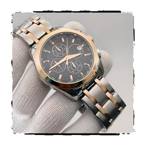AMERICANVIBER TST Black Trending Men Collection Double Tone Date Function Working Foldover Lock Analog Watch - for Men