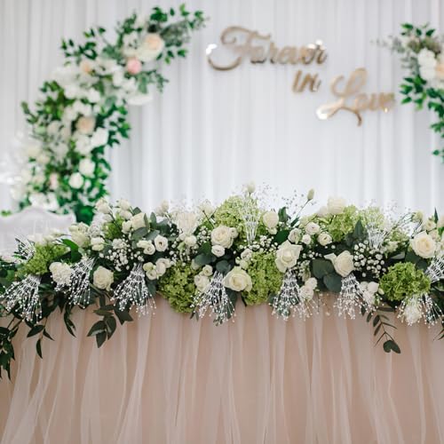 image for NUOBESTY 100pcs String Pearls Sticks Bouquet Beaded Stems for Bridal W